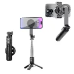 P08Y Pro (MagSafe) Mini Magnetic Selfie Stick Bluetooth Remote Tripod Stabilizer with Remote Control for Smart Phones 16-72CM