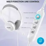 Pander USB Headset with Noise Cancelling Microphone for Work Office Online Class Skype Zoom Meeting