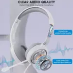 Pander USB Headset with Noise Cancelling Microphone for Work Office Online Class Skype Zoom Meeting