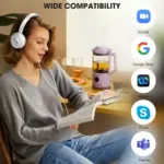 Pander USB Headset with Noise Cancelling Microphone for Work Office Online Class Skype Zoom Meeting