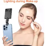 Portable Selfie Light,Rechargable 60 LED Phone Light with Clip & Double 1/4" Screw Hole,2500k-9000K Dimmable Camera Light for Phone/Laptop/Tablet/Camera, for Selfie/Video Conference