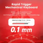 Redragon K721 Rapid Trigger 8K Hz RGB Mechanical Keyboard, Gasket Mounted Volume Knob, Support Web & Client Driver, Magnetic Switch Fast Adjustable Actuation
