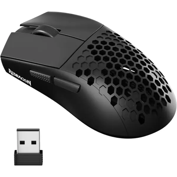 Redragon M725 Honeycomb Shell Gaming Mouse Tri-Mode BT5.12.4GHzType-C Wired, Ultra Lightweight 49g, 8000 DPI