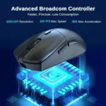 Redragon M815-STD 3-Mode Wireless,Bluetooth, Optical Sensor 12,000 DPI Lightweight 54G , Full Programmable Buttons, Software Supports