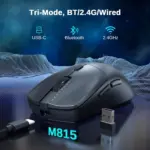 Redragon M815-STD 3-Mode Wireless,Bluetooth, Optical Sensor 12,000 DPI Lightweight 54G , Full Programmable Buttons, Software Supports