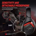 Somic GS301 USB Gaming Headset, 7.1 Surround Sound Stereo with Detachable Microphone