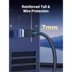 UGREEN Cat 8 Ethernet Cable 6M , High Speed Braided 40Gbps 2000Mhz Network Cord RJ45 Shielded Indoor Heavy Duty Compatible for Gaming PC PS5 Xbox Modem Router