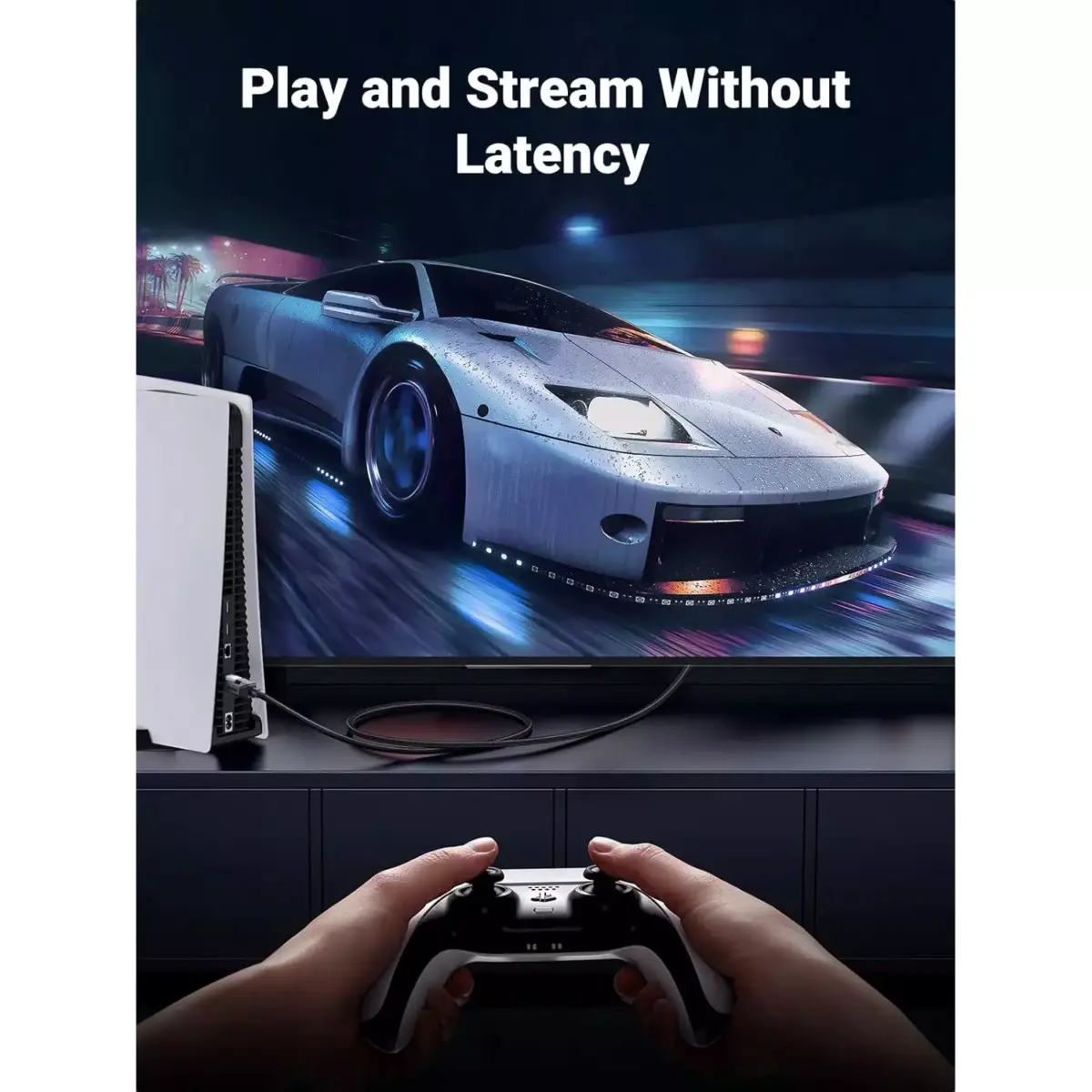 UGREEN Cat 8 Ethernet Cable 6M , High Speed Braided 40Gbps 2000Mhz Network Cord RJ45 Shielded Indoor Heavy Duty Compatible for Gaming PC PS5 Xbox Modem Router