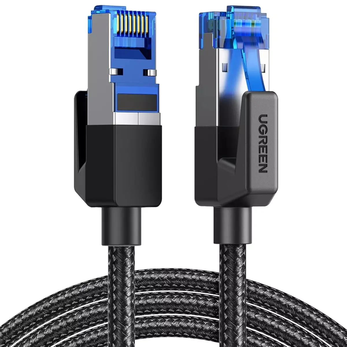 UGREEN Cat 8 Ethernet Cable 6M , High Speed Braided 40Gbps 2000Mhz Network Cord RJ45 Shielded Indoor Heavy Duty Compatible for Gaming PC PS5 Xbox Modem Router