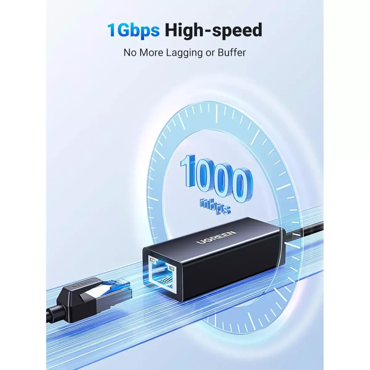UGREEN USB to Ethernet Adapter, 1000Mbps Plug and Play Ethernet Adapter with USB 3.0