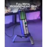UHURU UM-1100 USB Gaming RGB Microphone with 2 Pickup Patterns, , 0-Latency Monitoring with Headphone Port, for PC, PS45, Perfect for Gaming, Podcasts,Conference Calls