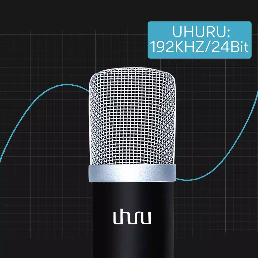 UHURU UM-940 USB Microphone Cardioid Condenser Kit with Sound Card Desktop Stand,Pop Filter, for Skype Youtuber Gaming Recording Home Streaming