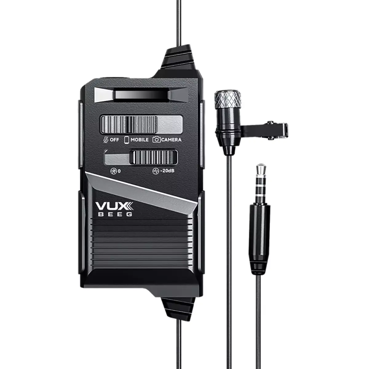 VUX BEEG UP10 Omnidirectional Lavalier Microphone Clip-on Lapel Mic for Smartphones, DSLR, Camcorder Audio Recorders & Vlogging