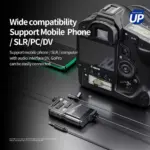 VUX BEEG UP10 Omnidirectional Lavalier Microphone Clip-on Lapel Mic for Smartphones, DSLR, Camcorder Audio Recorders & Vlogging