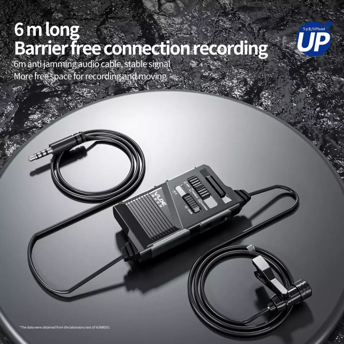 VUX BEEG UP10 Omnidirectional Lavalier Microphone Clip-on Lapel Mic for Smartphones, DSLR, Camcorder Audio Recorders & Vlogging