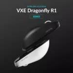VXE Dragonfly R1 Wireless, Bluetooth, Wired - Optical Sensor 26,000 DPI PAW3395 - ChipBEKEN Compx - Battery Life 40 Hour - 51Grams ( White)