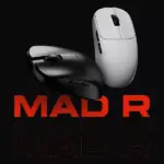 VXE MAD R Major + Wireless, Wired - Optical Sensor 26,000 DPI PAW3390 - Chip Nordic nRF52840 - 8K Polling rate - 42 Grams (Black)