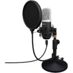 uhuru UM920 USB Condenser Streaming Podcast Cardioid Microphone 192kHz24Bit Studio Mic kit with Sound Card Table Stand Shock Mount Pop Filter