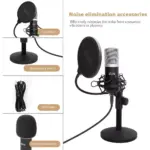 uhuru UM920 USB Condenser Streaming Podcast Cardioid Microphone 192kHz24Bit Studio Mic kit with Sound Card Table Stand Shock Mount Pop Filter