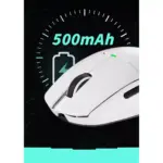 AIGO GM80 Plus 3 Mode Wireless, Bluetooth & Wired Gaming Mouse - 12,000 DPI Optical Sensor PAW3311 - Lightweight 52G - Polling Rate 1000 Hz (Black Red) (12)
