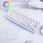 ATTACK SHARK X68 HE Rapid Trigger RGB Magnetic Gaming Keyboard with Adjustable Actuation,Hall Effect Magnetic Switch, 8KHz Polling Rate (White Contour)