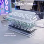 ATTACK SHARK X68 HE Rapid Trigger RGB Magnetic Gaming Keyboard with Adjustable Actuation,Hall Effect Magnetic Switch, 8KHz Polling Rate (White Contour)