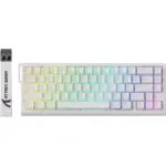 ATTACK SHARK X68 HE Rapid Trigger RGB Magnetic Gaming Keyboard with Adjustable Actuation,Hall Effect Magnetic Switch, 8KHz Polling Rate (White Contour)