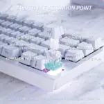 ATTACK SHARK X68 HE Rapid Trigger RGB Magnetic Gaming Keyboard with Adjustable Actuation,Hall Effect Magnetic Switch, 8KHz Polling Rate (White Contour)