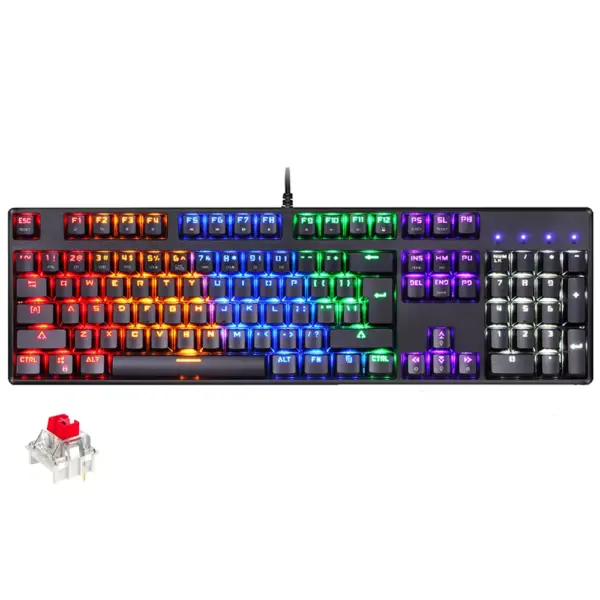 MOTOSPEED CK107 RGB Gaming Mechanical Keyboard - Red Switches