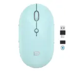 FD E100 Wireless, Bluetooth Rechargeable Mouse - Optical Sensor 1600 DPI - Polling Rate 500Hz - Silent Clicks (Green)