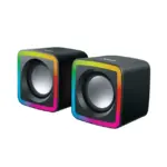 JeDEL S-575 Rainbow Desktop Speakers 6W - 2.0 Channel Stereo - USB Powered + 3.5mm Cable