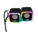 JeDEL S-575 Rainbow Desktop Speakers 6W - 2.0 Channel Stereo - USB Powered + 3.5mm Cable