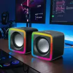 JeDEL S-575 Rainbow Desktop Speakers 6W - 2.0 Channel Stereo - USB Powered + 3.5mm Cable