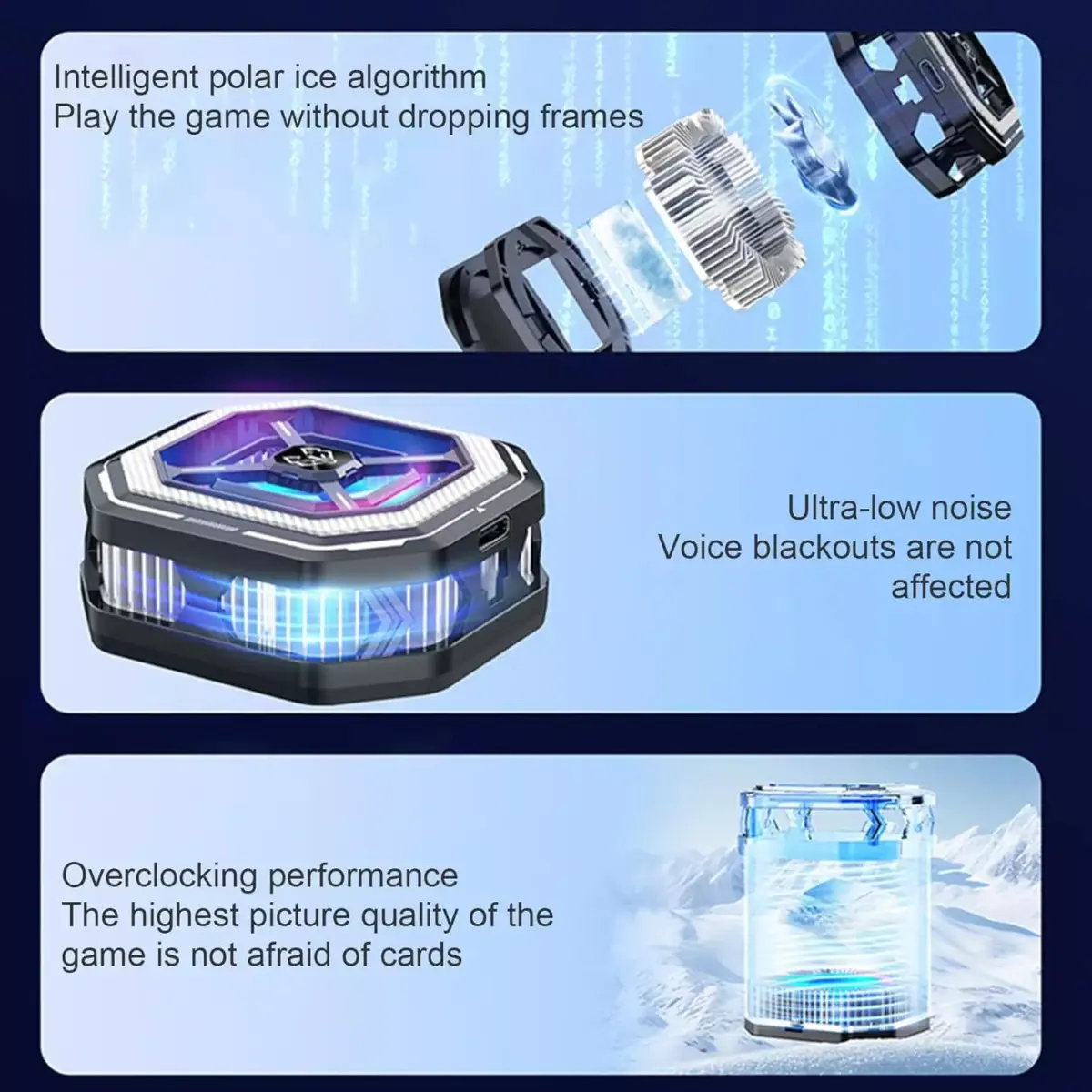HL01 Phone Cooler Fan RGB 15W