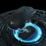JeDEL WD139 Wireless 2.4Ghz , Bluetooth Rechargeable Gaming Mouse - Optical Sensor 1600 DPI - Magnetic Charging Dock (Black)