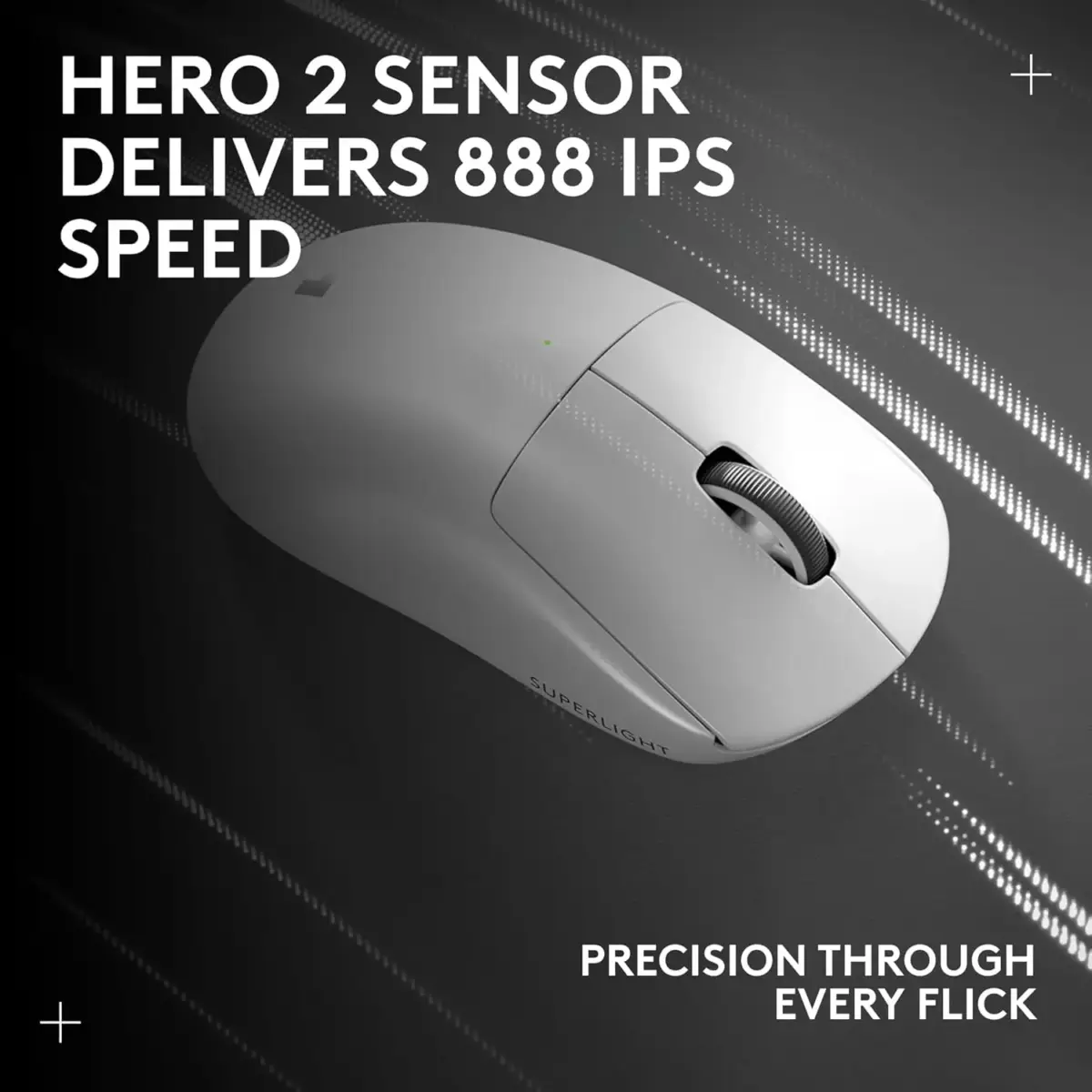 Logitech G PRO X SUPERLIGHT 2 Wireless Gaming Mouse, 60g Pro-Grade with 5 Programmable Buttons, 44k DPI Sensor, 8kHz Report Rate (White)