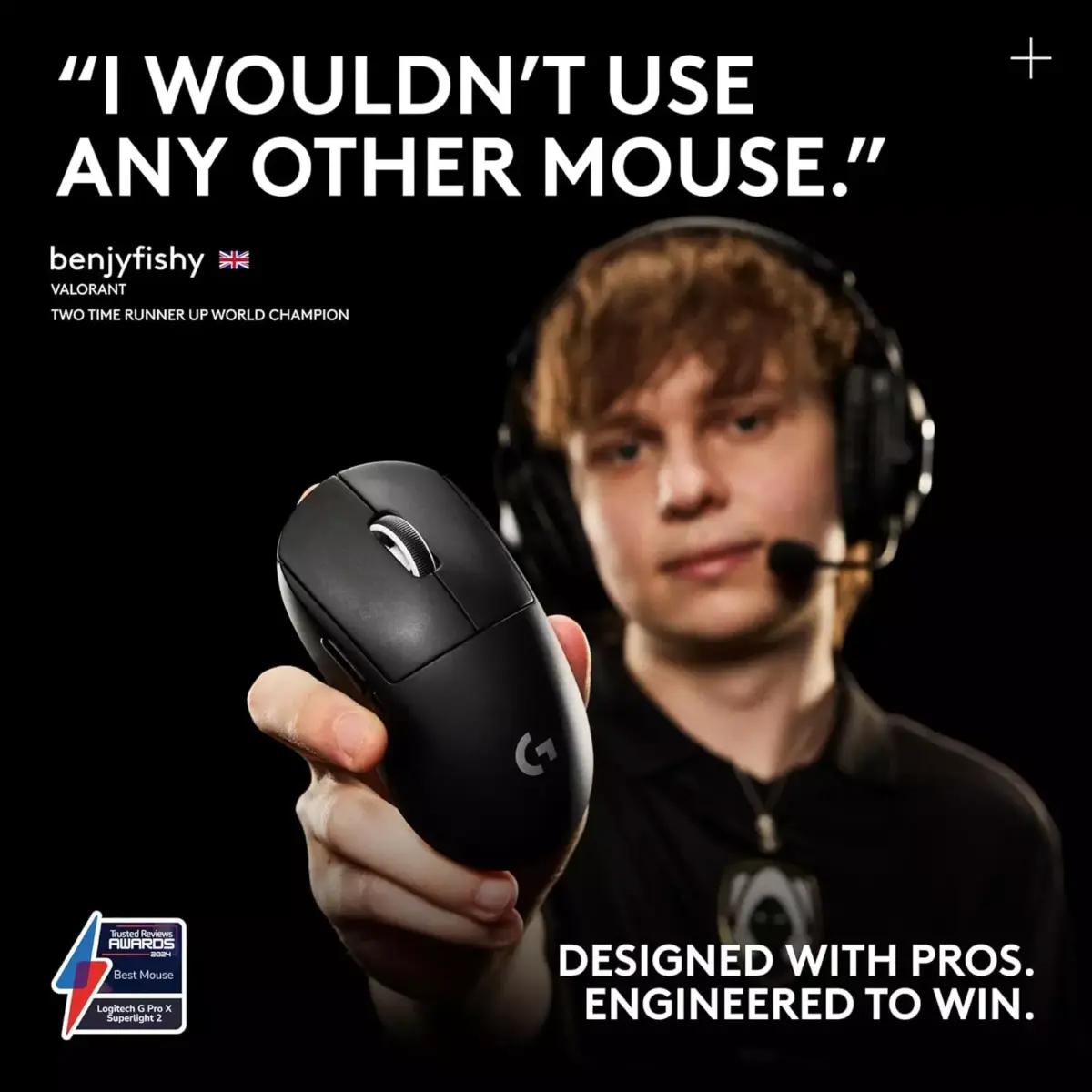 Logitech G PRO X SUPERLIGHT 2 Wireless Gaming Mouse, 60g Pro-Grade with 5 Programmable Buttons, 44k DPI Sensor, 8kHz Report Rate (White)