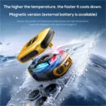 MEMO CX12 Mobile Phone Cooler, Magnetic Semiconductor Ice Cooling Radiator With AI Digital Display 2000mAh Battery, RGB Lighting