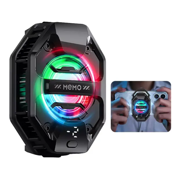 MEMO DL20 AI 27W Phone Cooling Fan with RGB LED Semiconductor Heatsink