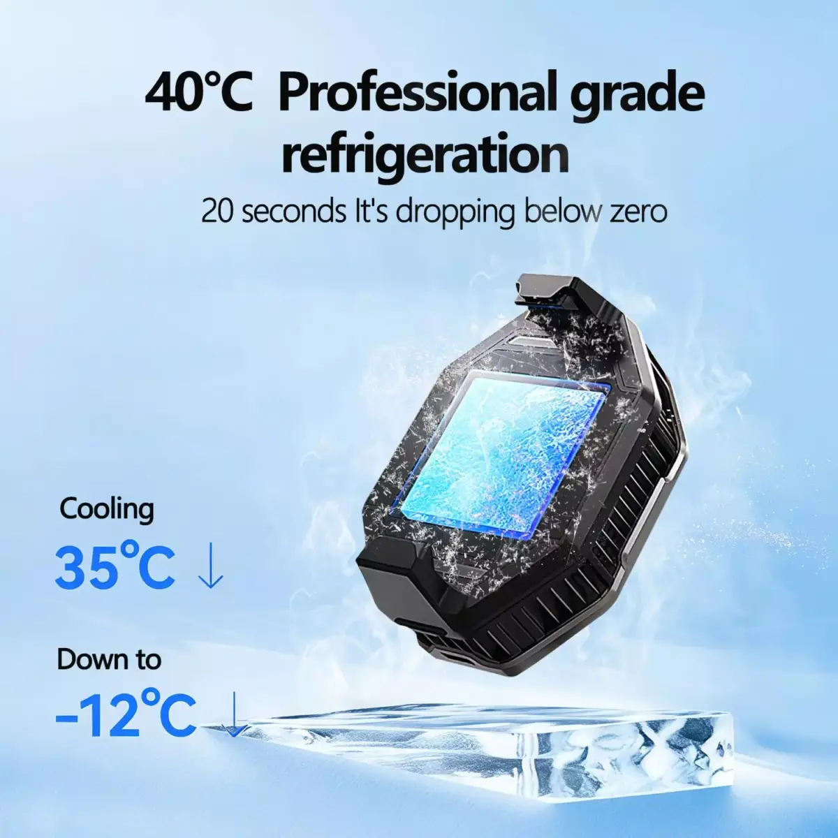 MEMO DL20 AI 27W Phone Cooling Fan with RGB LED Semiconductor Heatsink