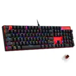 MOTOSPEED CK104 RGB Gaming Mechanical Keyboard - Brown Switches (Red)
