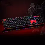 MOTOSPEED CK104 RGB Gaming Mechanical Keyboard - Brown Switches (Red)