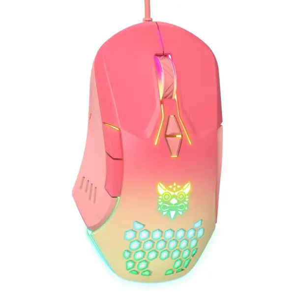 ONIKUMA CW902 Gaming Mouse - 6,400 DPI Programmable with software (Peach Gradient)