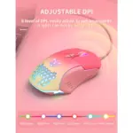 ONIKUMA CW902 Gaming Mouse - 6,400 DPI Programmable with software (Peach Gradient)