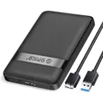 ORICO 2577U3 2.5'' Hard Drive Enclosure, 5Gbps USB 3.0 to SATA External Hard Drive Case for 2.5 Inch 7mm 9.5mm SSD HDD Max 6TB, UASP Supported, Black