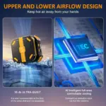 P70 Magnetic Phone Cooler, 2000mAh Cordless Semiconductor Cooling Chip for iPhone/Android