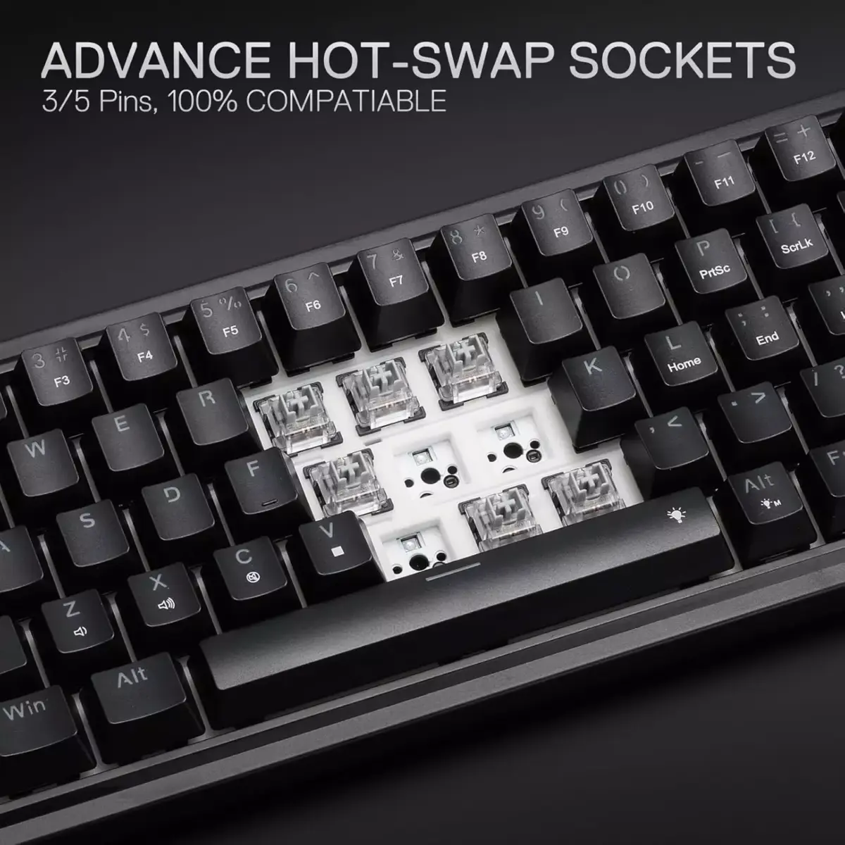 Redragon K709 NOVA 65% Wired Gasket RGB Gaming Mechanical Keyboard, Quiet Custom Linear Switch