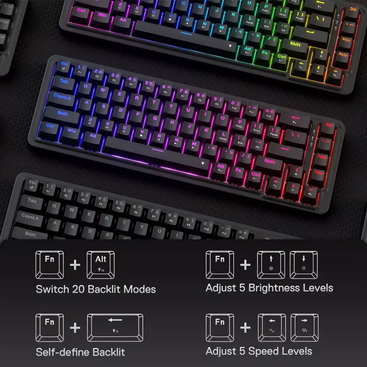 Redragon K709 NOVA 65% Wired Gasket RGB Gaming Mechanical Keyboard, Quiet Custom Linear Switch