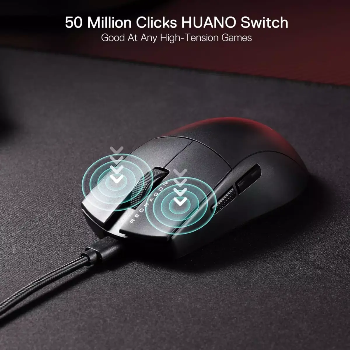 Redragon M996 8K Polling Rate Gaming Mouse, UltraLight 42G Optical Sensor PAW3395 26,000 DPI
