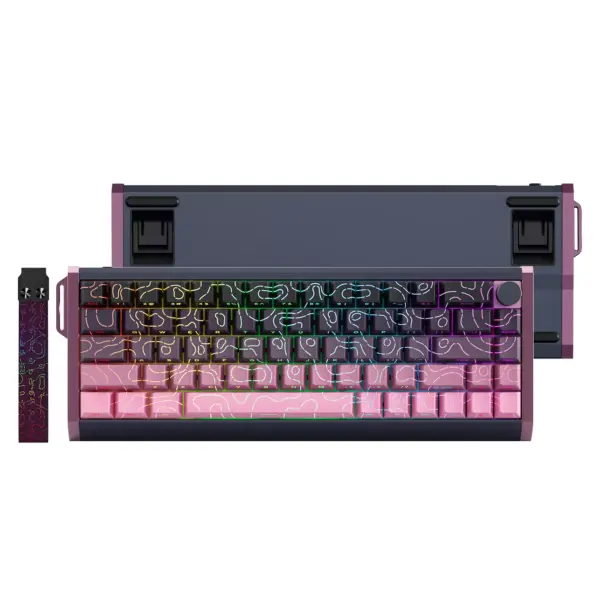 SKYLOONG GK68 HE Pro CNC Aluminum RGB Gaming Magnetic Keyboard - Magnetic Switch Hall Effect Hot Swappable - 8000 Hz Polling - Rate Rapid Trigger 0.01mm (Blackberry)